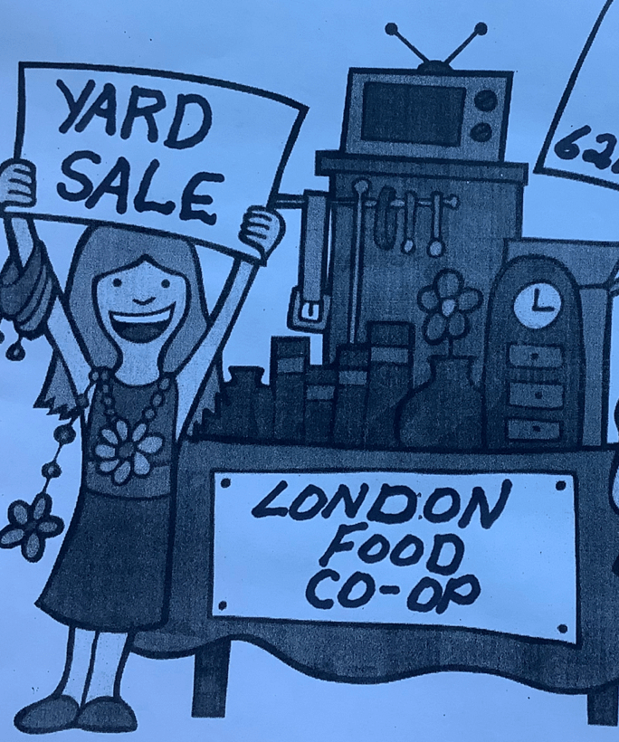 Poster for the Fall Yard Sale at the London Food Co-op